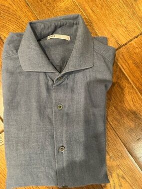 O.N.S Gray Long Sleeve Button-Down Shirt – Size Small – Modern NYC